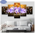 Набор для алмазной вышивки блестящая Лилия KUFWKEY, Набор для творчества, 5 шт.