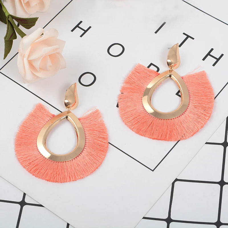 

2018 NEW Tassel Earrings for Women Big Fringe Earings Fashion Jewelry Holiday Female Summer Style Bohemian Hanging Drop Earrings