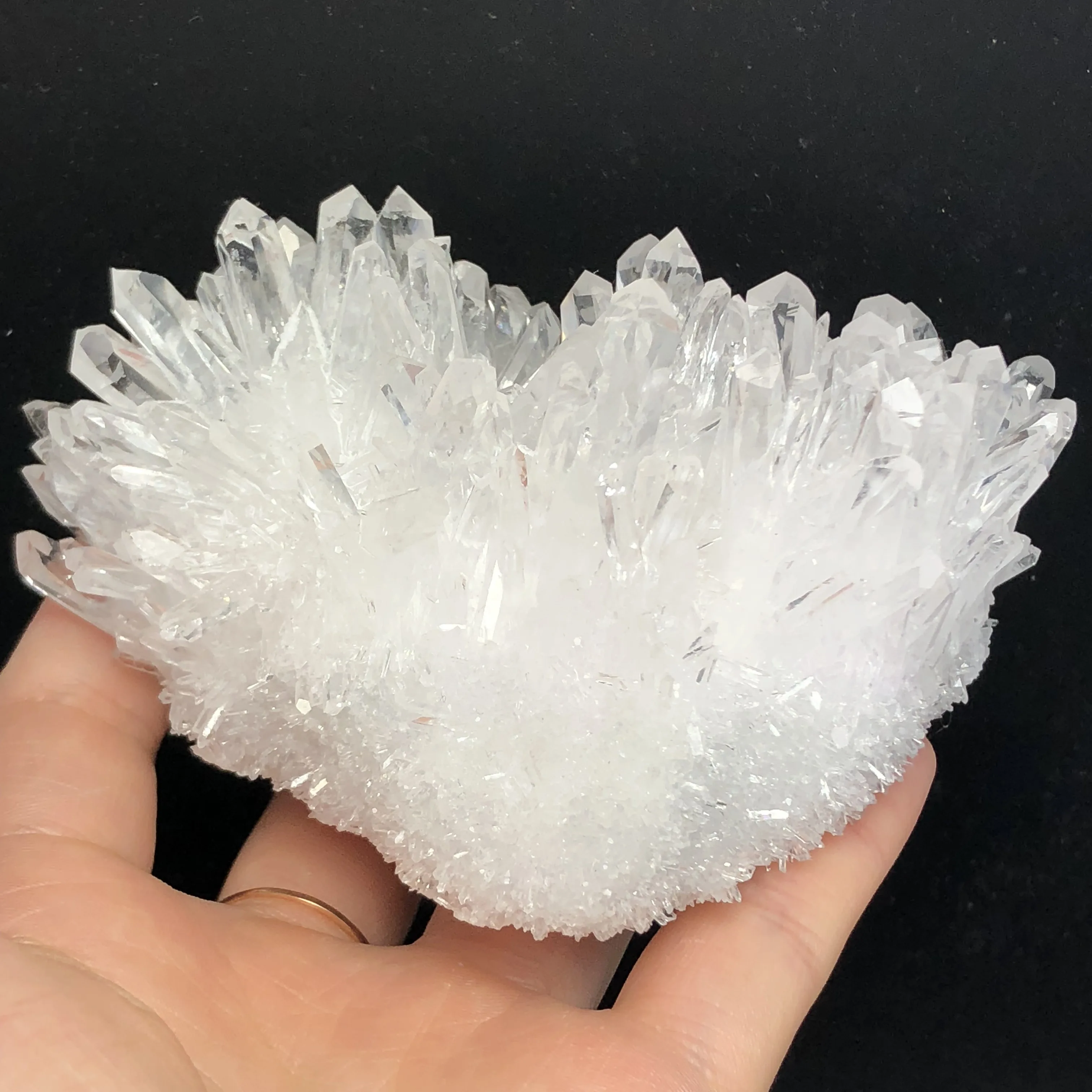Аура кварцевый кристалл кластер Ангел натуральный Druzy Geode образцы минералов для