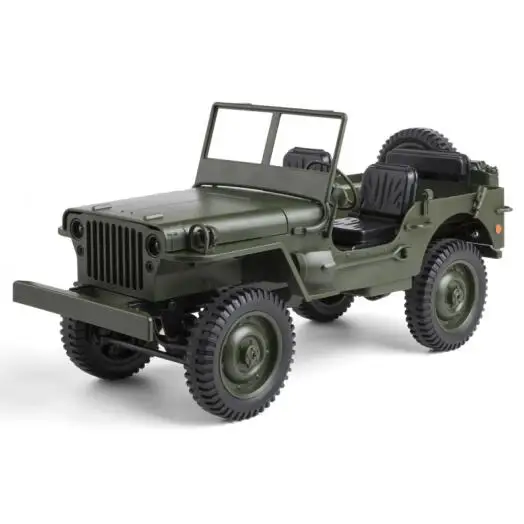 Green no tarpaulin Военная Модель, электрические игрушки, 1:10, Масштаб 2,4 г, 4WD, Вторая мировая война, армия США, RC, Willys, Джип, Игрушечная модель грузовика, для подарка, детская коллекция - Цвет: Green no tarpaulin