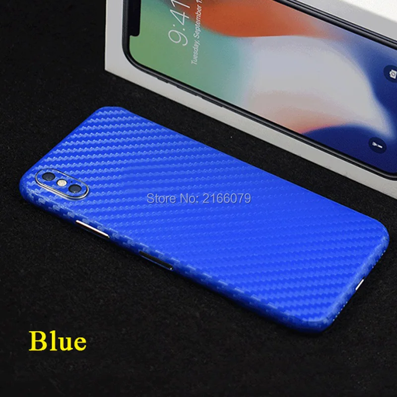 For Apple iPhone X / Xs Max New Back Cover Decal Rear Skin 3D Carbon Fiber Phone Protective Sticker Film (Not a Case) |