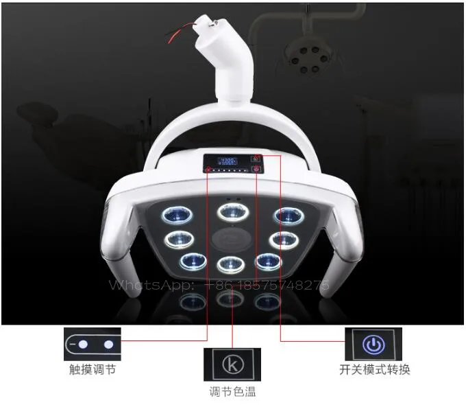 

Dental operation light LED lamp for implant dental chair cold light shadowless with touch screen