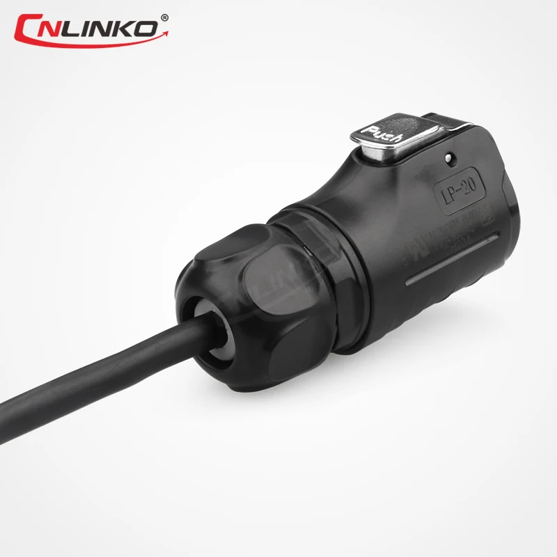 Cnlinko разъем питания 4 Pin круговой Электрический штекер гнездовые розетки 500V 20A Push