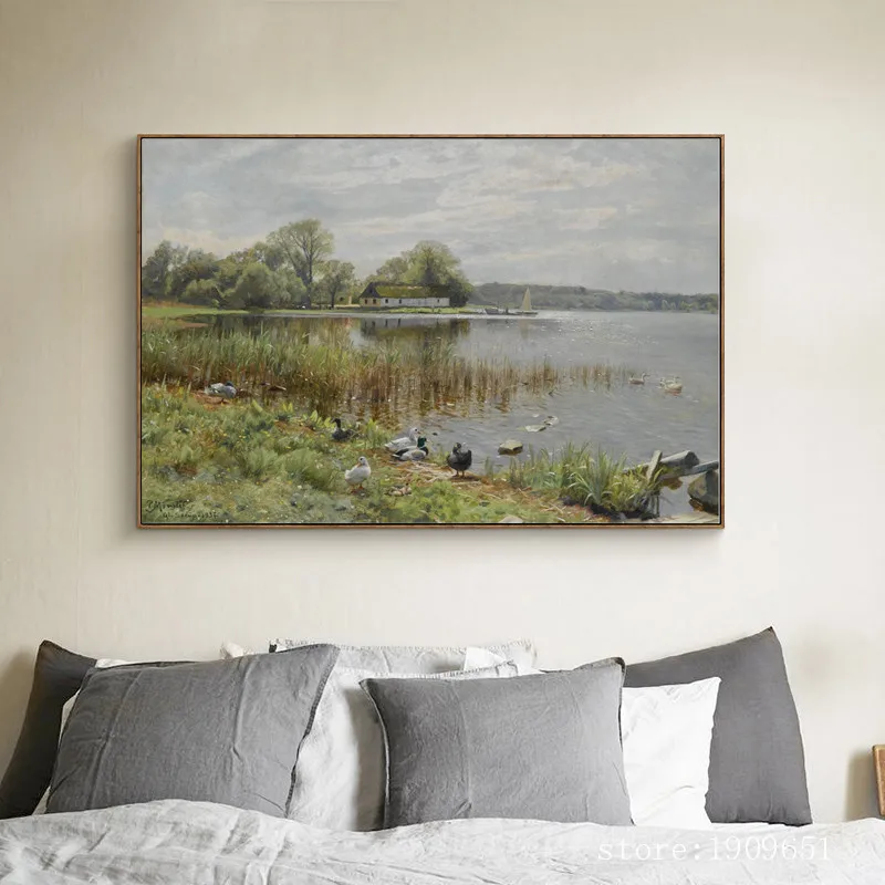 Классическое Дерево снег романтический пейзаж печать на холсте масляная