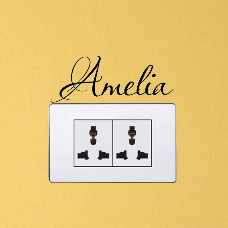 AMELIA девочек номер дома Спальня виниловые настенные наклейки-переключатель