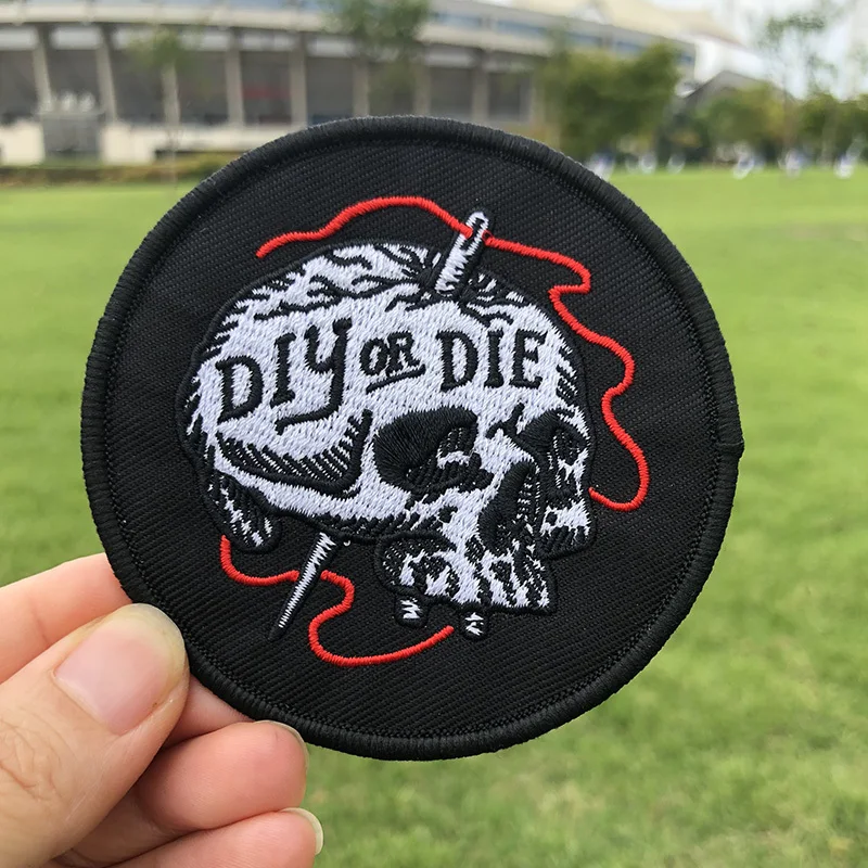 Модная нашивка Pulaqi в стиле панк с черепом вышивка сделай сам пришивная наклейка