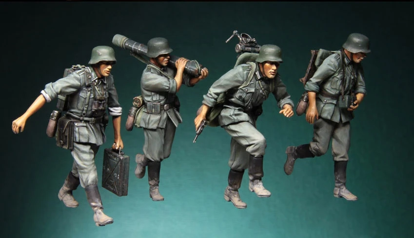 1/35 статуэтка в виде Пособия по немецкому языку солдат 4 шт./компл. модель Наборы