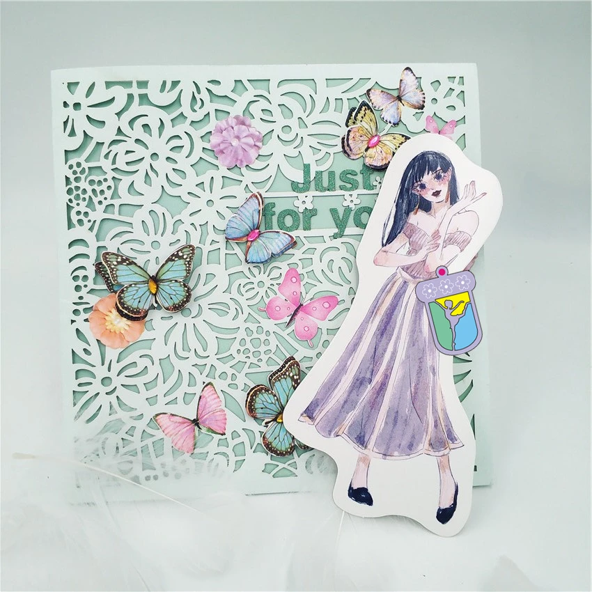 PANFELOU Flower dance bookmark metal craft paper die cutting dies Scrapbooking/DIY Valentine's Day Embossing mould Easter | Дом и сад