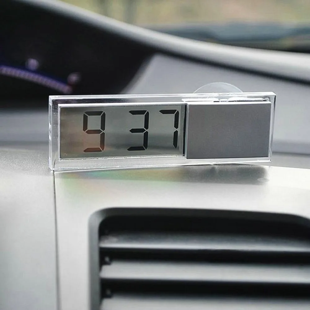 Электронные часы для автомобиля жидкокристаллический дисплей lcd Автомобильный таймер Цифровые часы с присоской