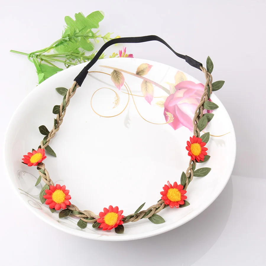 2020 горячая Распродажа модные женские богемные пляжные цветочные повязки на