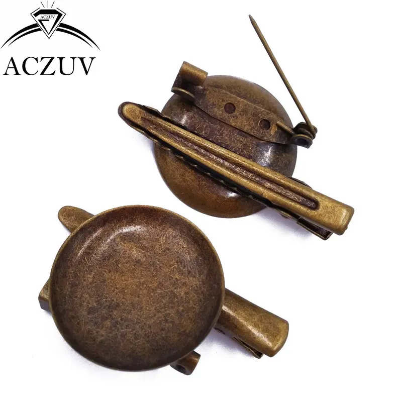 100 шт 25 мм Кабошон Установка Безель пустая брошь основа безопасности Шпилька