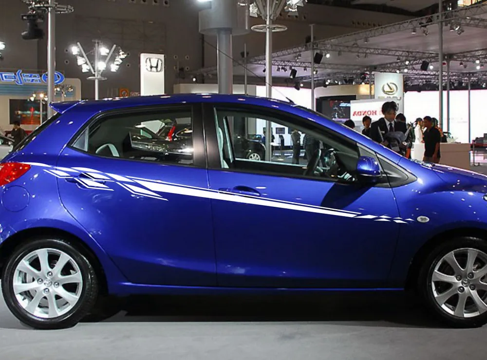 Автомобильная переводная наклейка гоночный автомобиль в полоску флаги 92 &quotдля M2