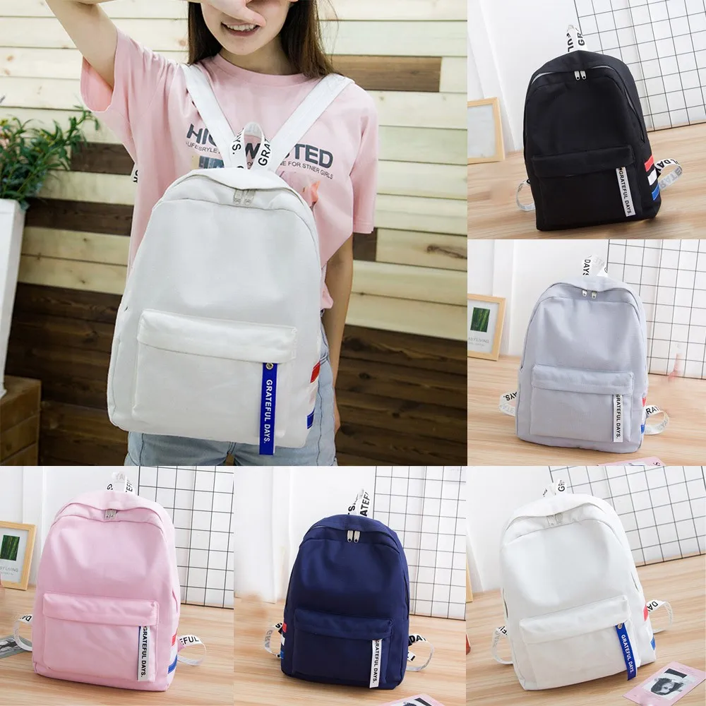 Унисекс холщовая школьная сумка рюкзак для путешествий через плечо студенческий