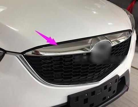Rejilla delantera de ABS para Mazda CX-5, cubierta embellecedora para parrilla, 2013, 2014, 1 ud.