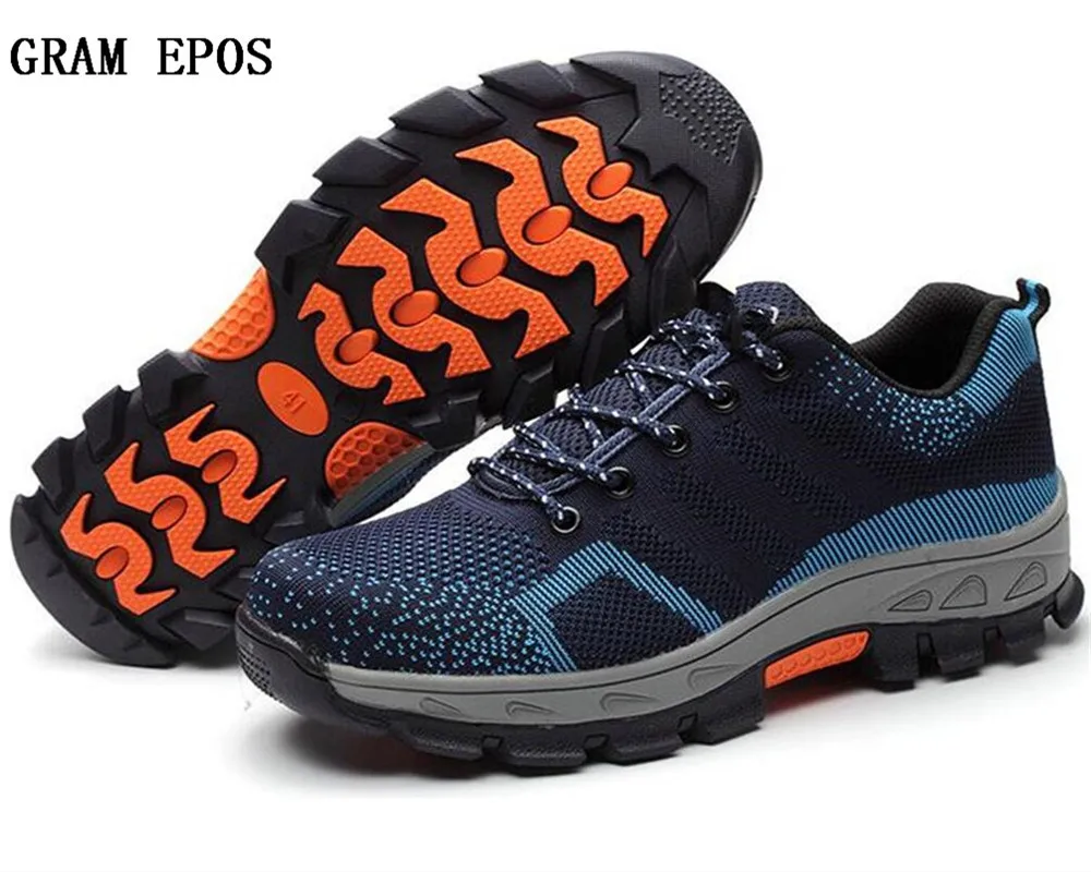 

GRAM EPOS Autumn Men Boots Work Safety Shoes Steel Toe Cap Anti-Smashing Puncture Proof Durable Breathable Protective Footwear