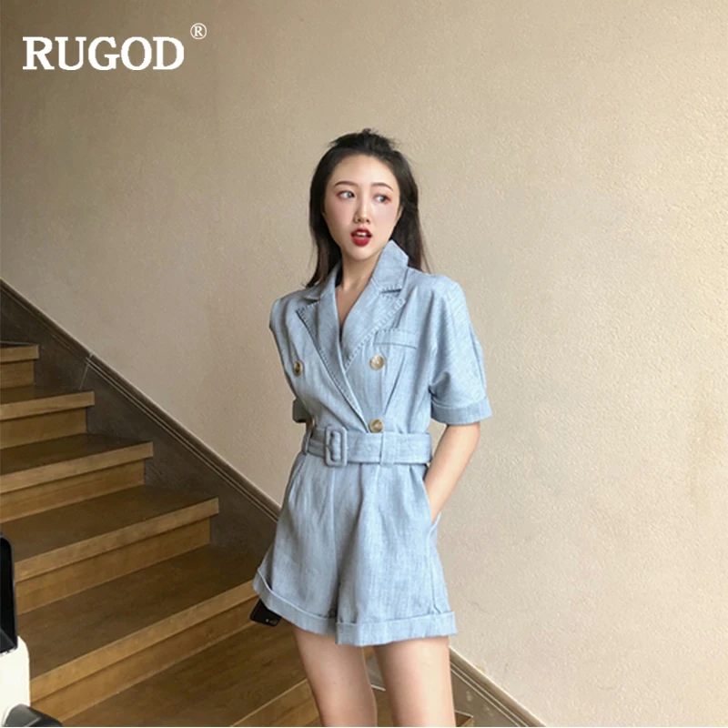 RUGOD Винтажный костюм, повседневный Повседневный Женский костюм в клетку, летние и весенние Комбинезоны и комбинезоны, боди для женщин