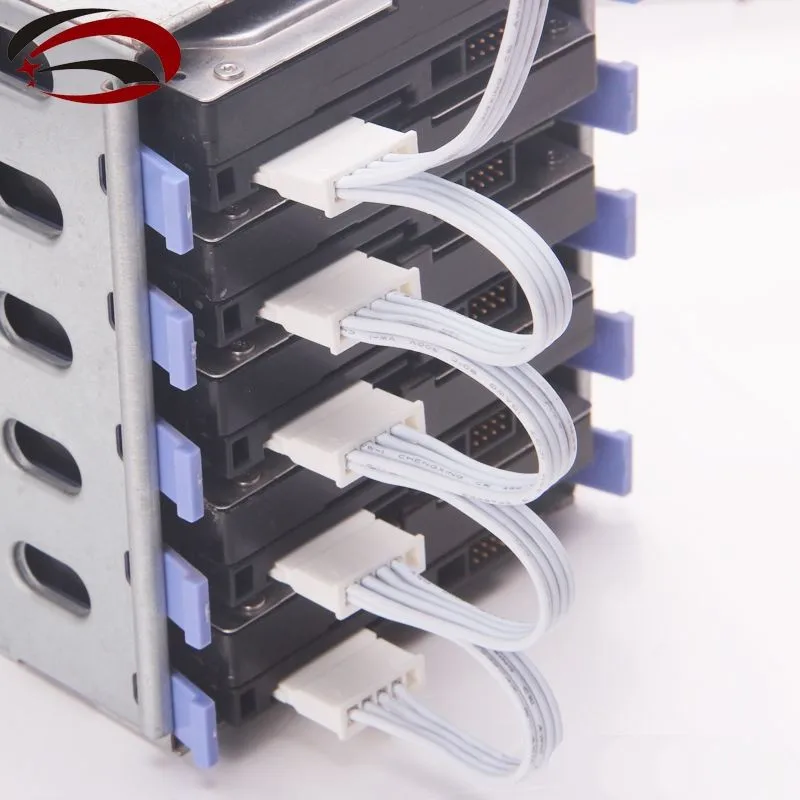 PC Server 4pin IDE Molex 1 до 5 SATA Адаптер Разветвитель Питания Кабель 18AWG Белый для HDD SSD |
