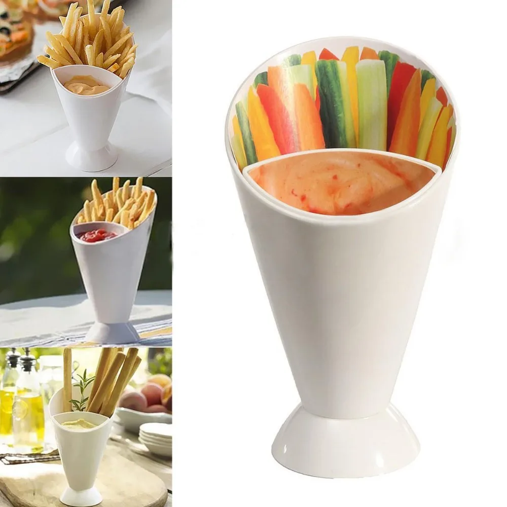 1 шт. кетчуп Варенье DIP чашу фри овощи конический и встроенный погружения Кубок