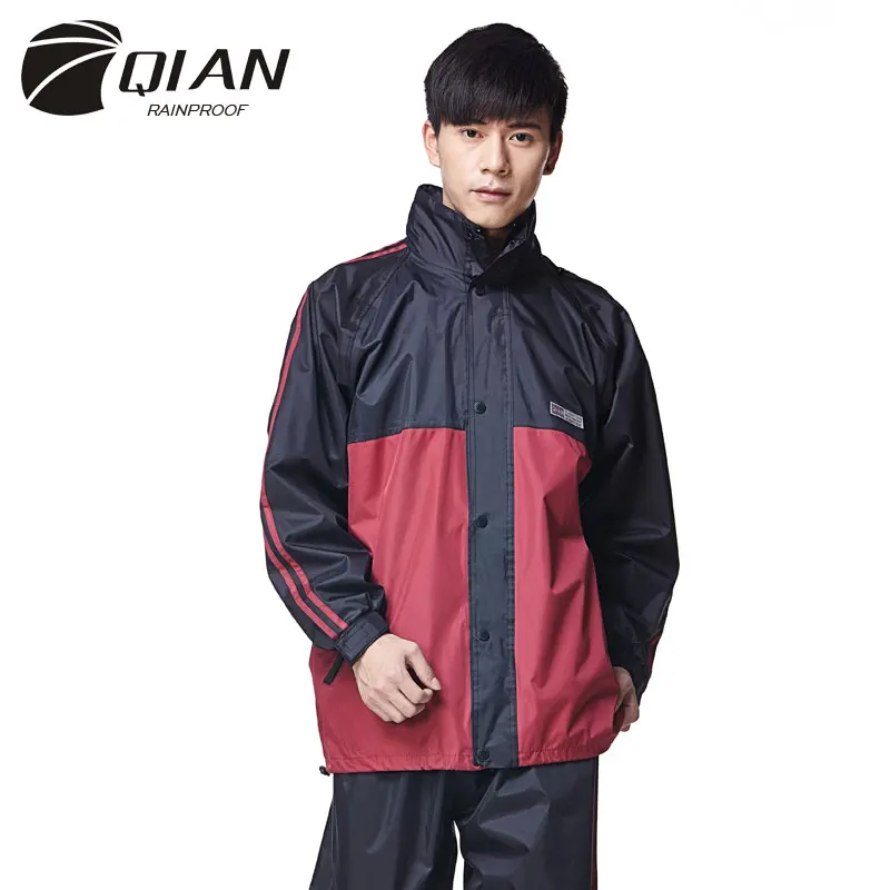 QIAN непромокаемый Профессиональный Взрослый уличный дождевик скрытый модный