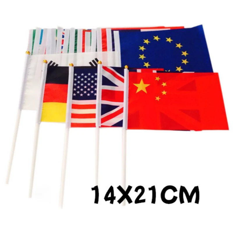 Мировой флаг удерживаемый вручную Кубок 32 страны спортивная игра веселые флаги