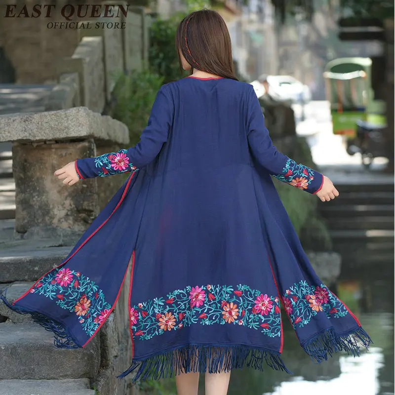 Летняя одежда для женщин традиционная китайская женский кардиган с длинным