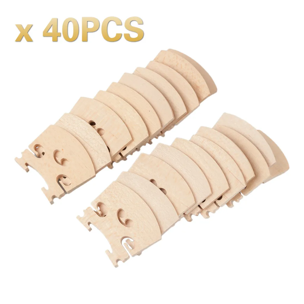 

40PCS Violin 1/4 Bridge Maple Wood Replacement Violin Accessories &Part New Set