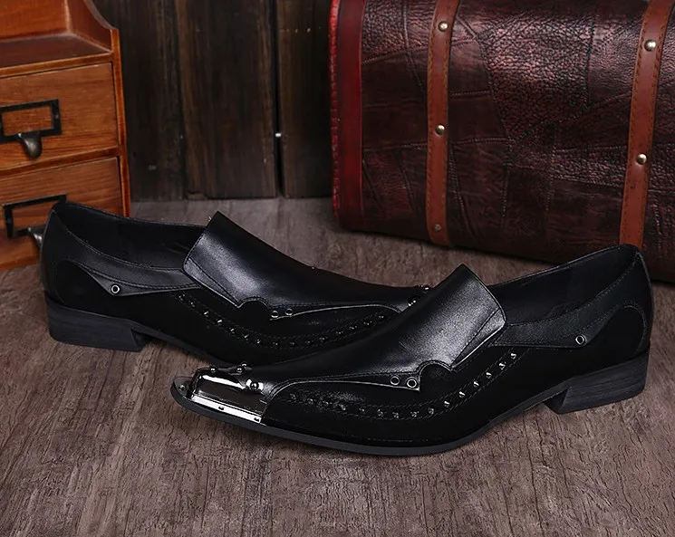 2017 Горячая Распродажа мужские модные туфли с заклепками Chaussure Homme Слипоны Мужская