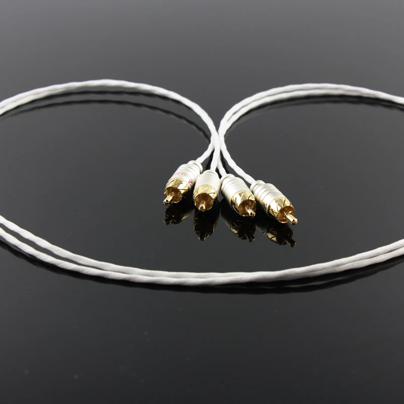 Кабель аудиосигнала RCA HIFI для медного серебряного цвета удлинитель AV Hi Fi