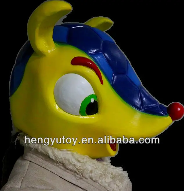 

Huizhou Hot Selling Realistic New Cute mascot latex armadillo costume mask