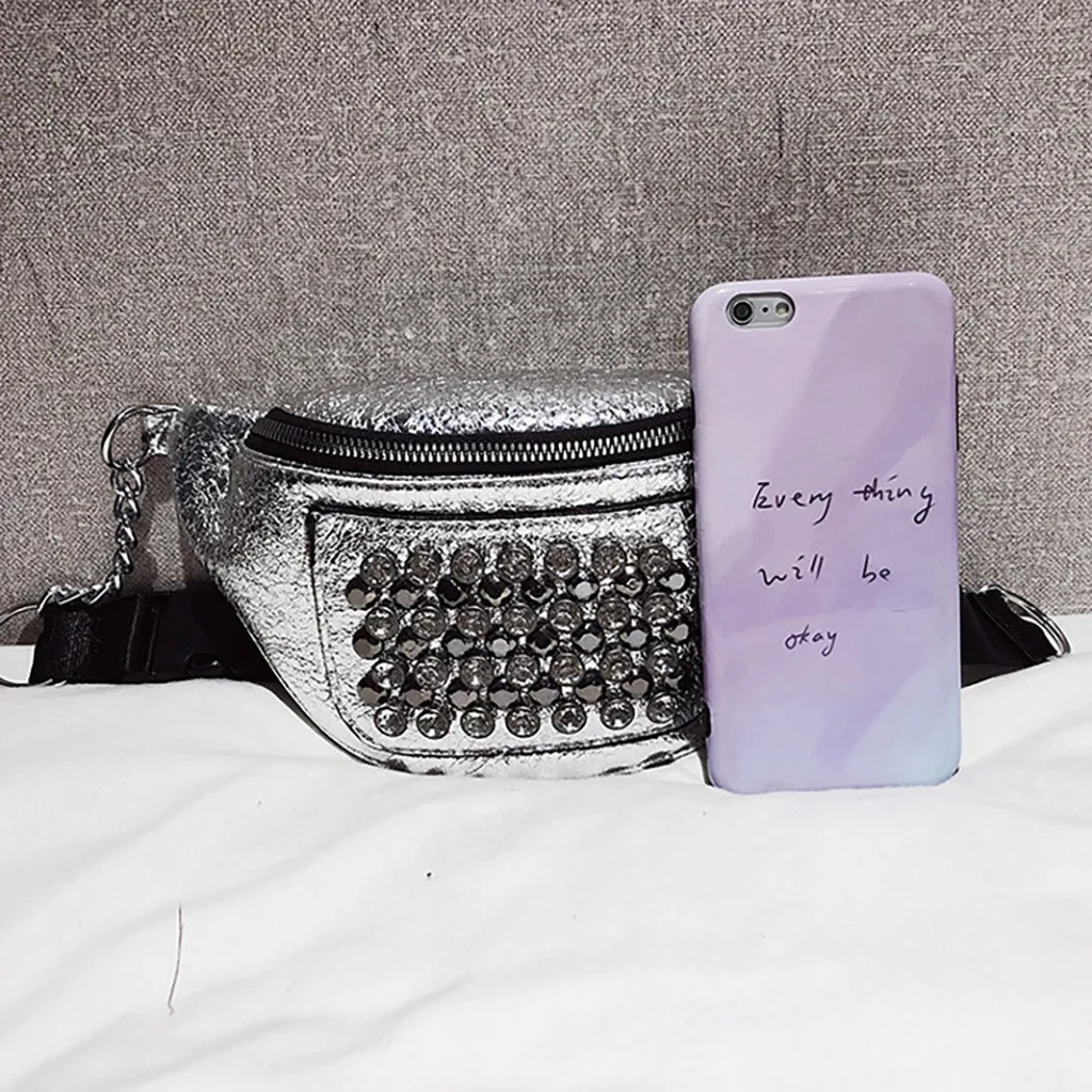 Aelicy Bling Squeice поясная сумка женская уличная нагрудная Персонализированная модная