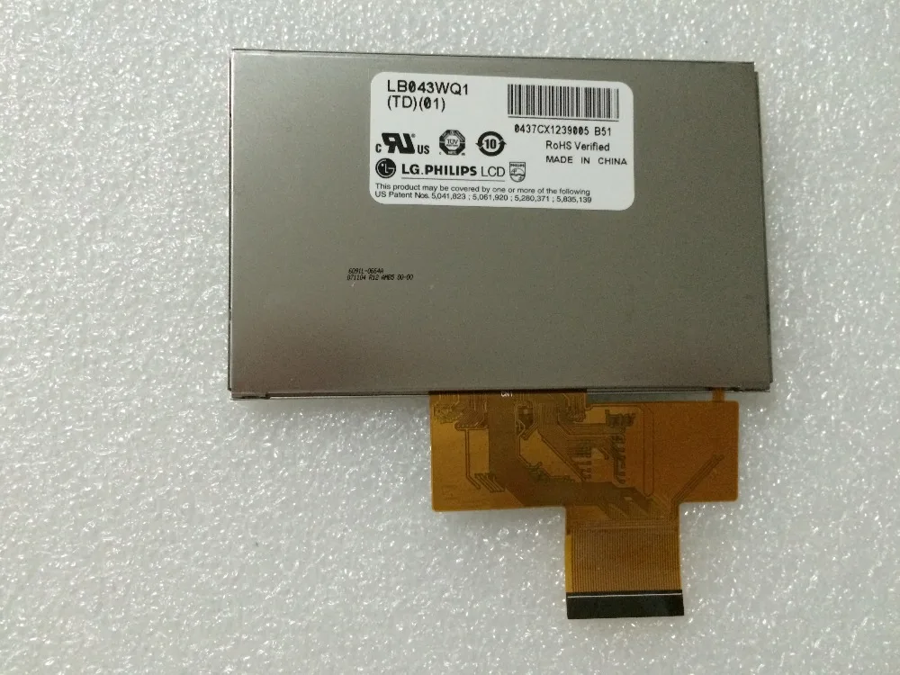 LB043WQ1-TD01 LB043WQ1 TD01 4 3 дюймовый ЖК-дисплей с сенсорным экраном LB043WQ1(TD)(01) Оригинал и