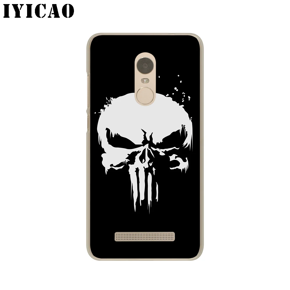 IYICAO The Punisher Skull Hard Case for Redmi 8A 6A 4A S2 Note 7 3 4 4X 6 5 Pro 5A Prime Plus Go | Мобильные телефоны и