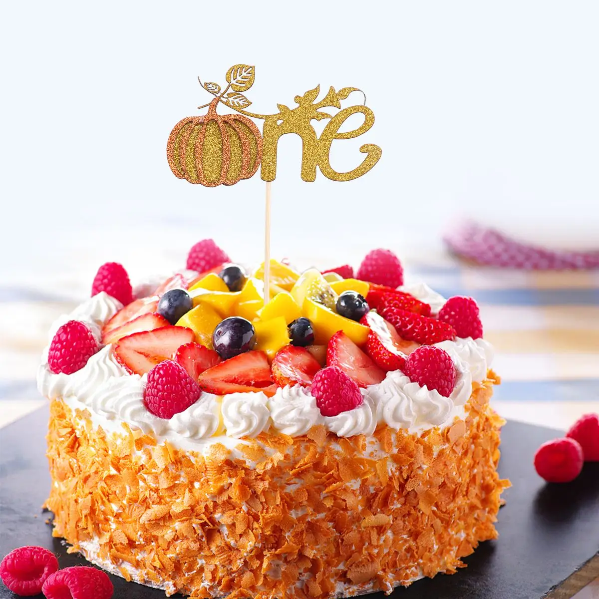 5 шт. Топпер для торта с номером один и тыквой топперы кексов креативные сувениры