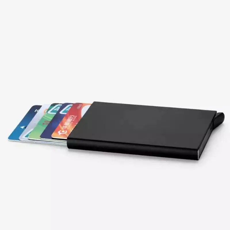 Металлический мужской держатель для карт модный ID Rfid Блокировка Мини Тонкий