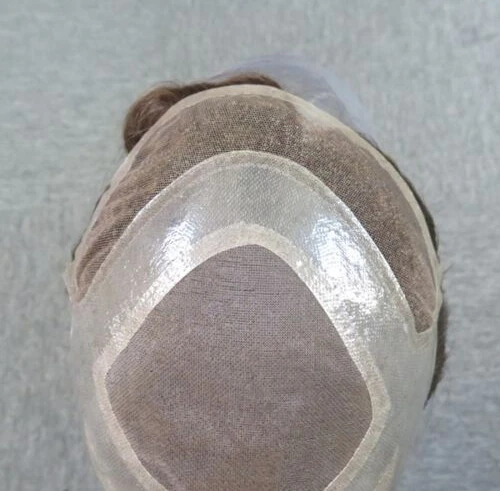 Мужской парик шелковистая прямая хорошее качество индийских реми человека