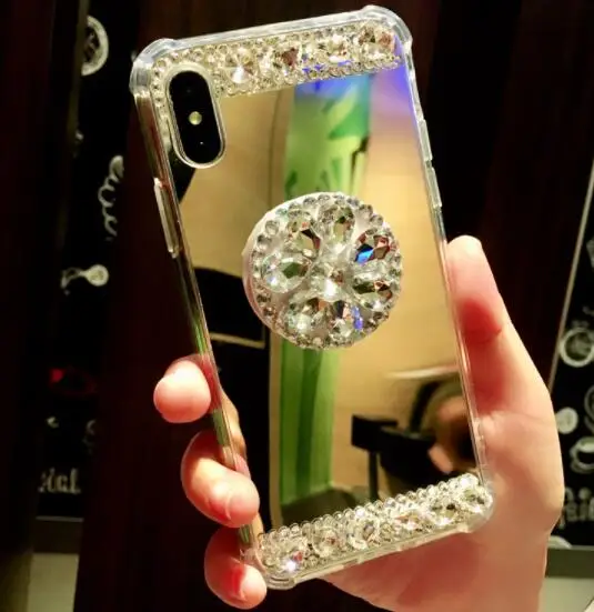 Роскошный Алмазный кронштейн подушки безопасности для iPhone 6 6s 7 8 plus четыре угла
