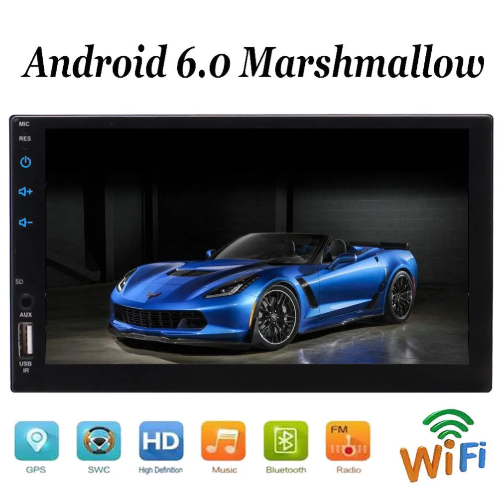 7-дюймовый мультитач HD экран универсальный автомобильный стерео с Android 6 0 OS