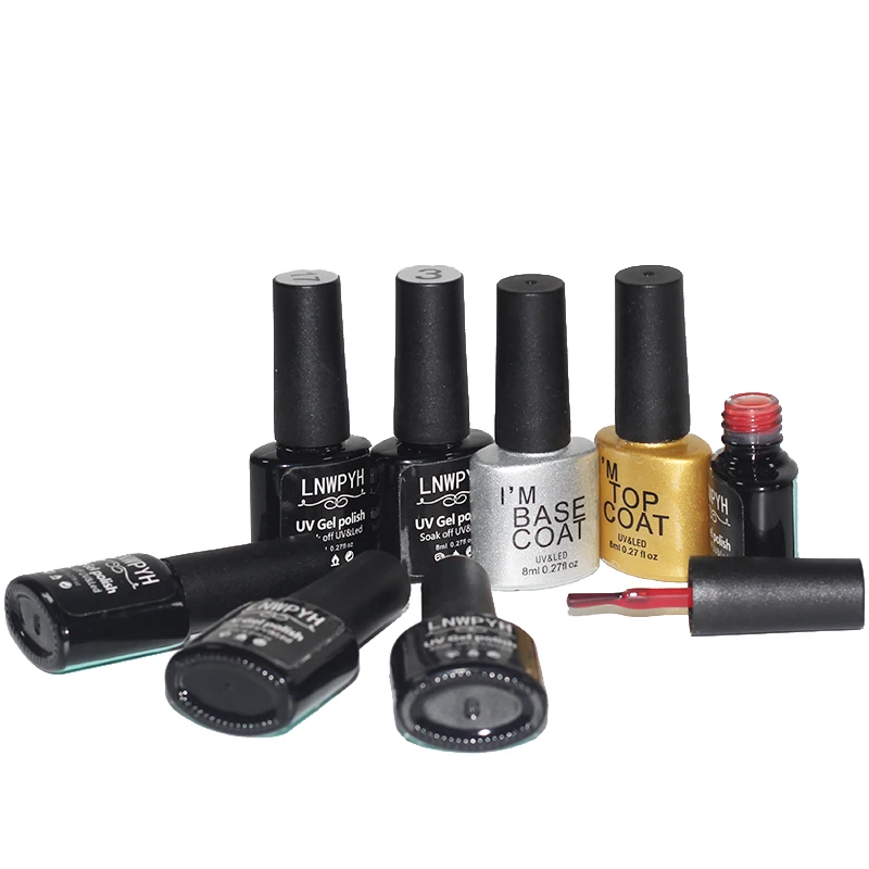 36/6/54/48 Вт УФ лампы 6 Цвет Soak Off Gel Nail Top Coat польский Комплект маникюрный набор лак для