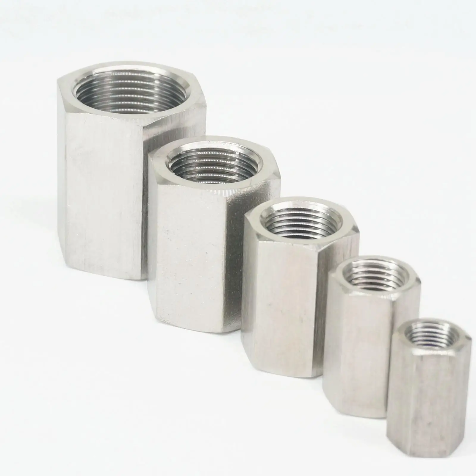 1/8" 1/4" 3/8" 1/2" 3/4" 1" BSPP M8 M10 M14 M16 M18 M20 Female 304 Stainless Hex Nut Rod Pipe Adapters Max Pressure 8000 psi