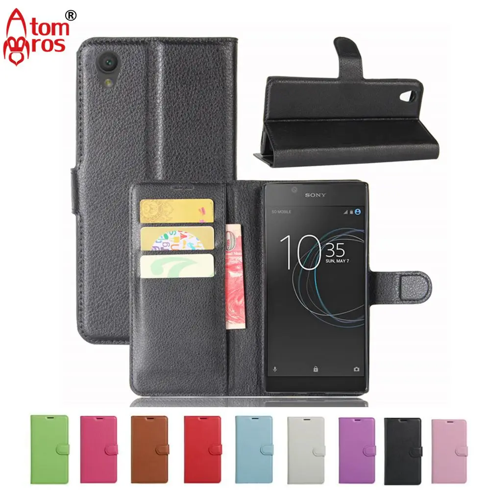 Роскошные Флип кожаный чехол для Sony Xperia L1 крышка бумажник Сумки Подставки