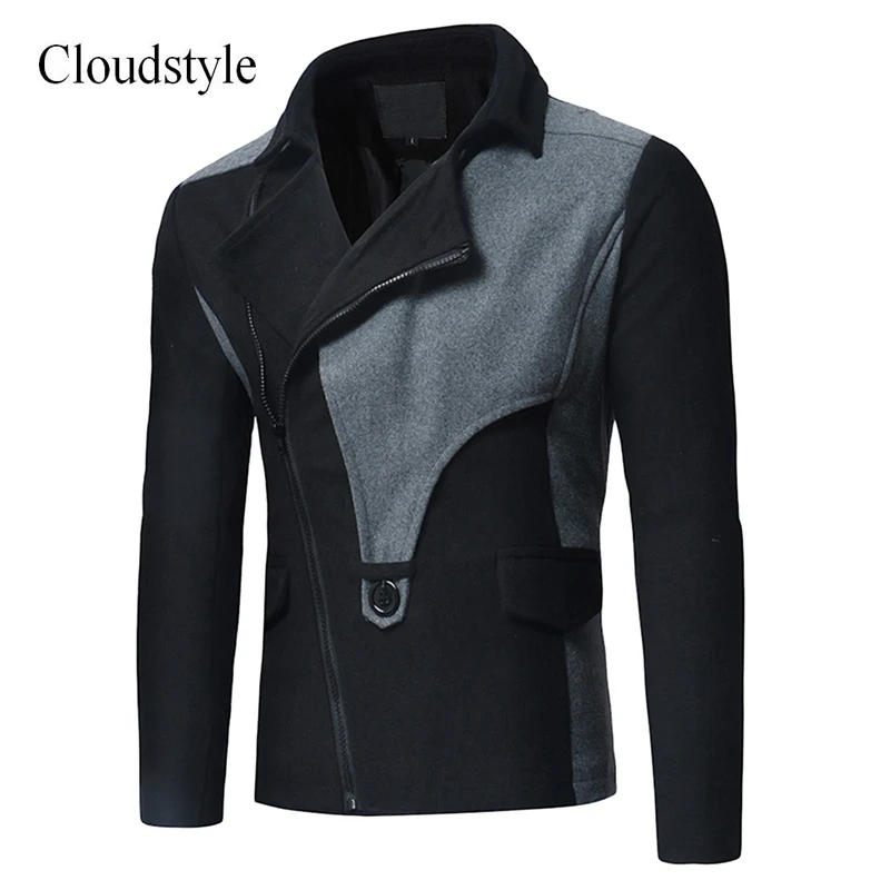 Cloudstyle мужской Тренч модные короткая куртка Для мужчин Повседневное Slim Fit пальто