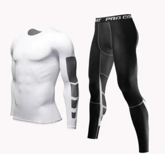 Picture show Для мужчин сжатия ММА Rashguard Фитнес одежда с длинным рукавом Рубашки для мальчиков База Слои кожу жесткой Тяжёлая атлетика футболки - Цвет: Picture show