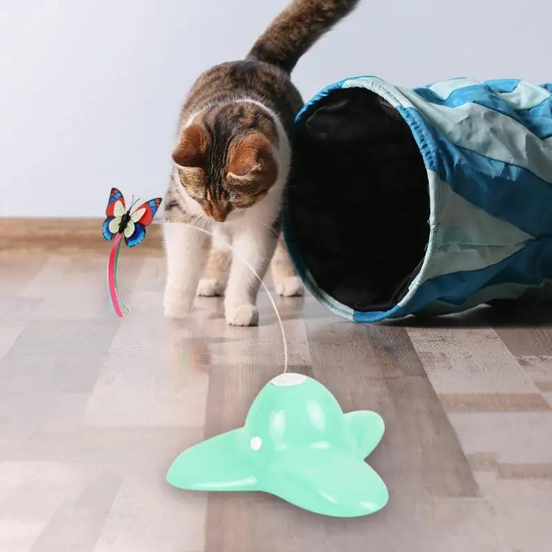 Pet Электрический вращающийся Летающий Бабочка кошка интерактивный спиннинг Прорезыватель игрушки