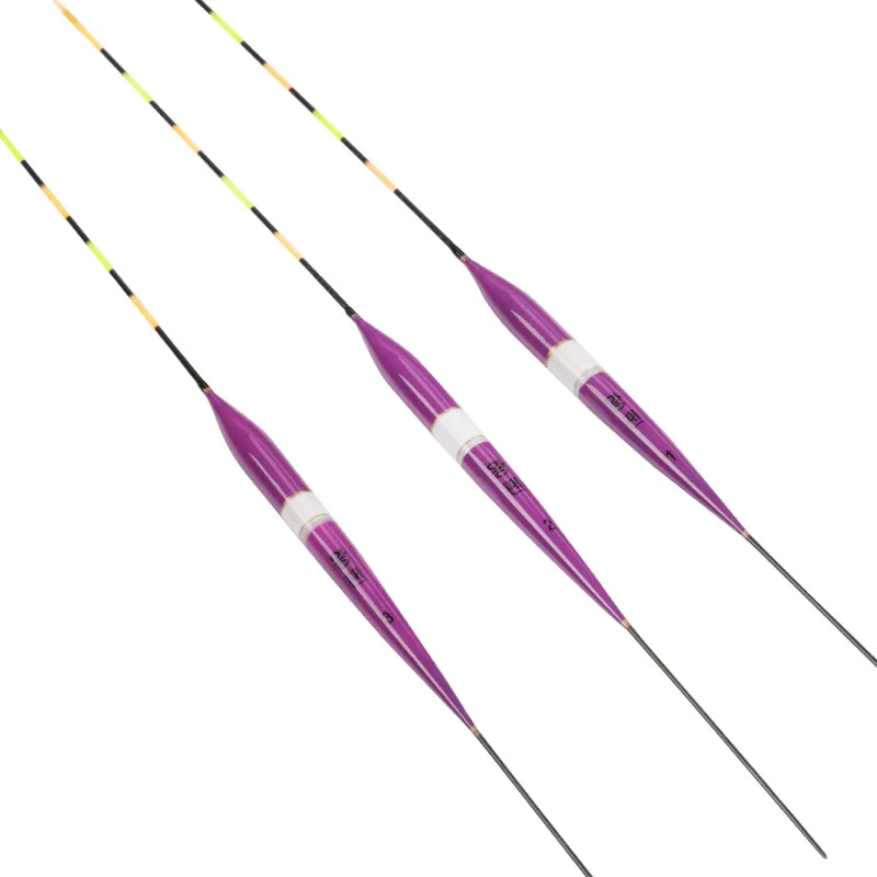 PurPle 3 шт./лот Led Электронный поплавок с батареей ночной поплавок пробкового дерева ночного видения поплавок рыболовные снасти светящиеся поплавок - Цвет: PurPle