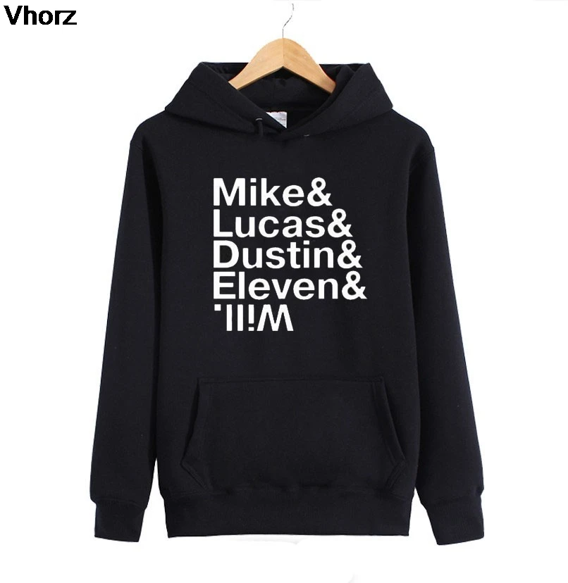

Stranger Things Hoodies Hoody Sweatshirts Men Mike Dustin Lucas Eleven Will Full Sleeve Jumpers Auturm Winter Brand Pullovers