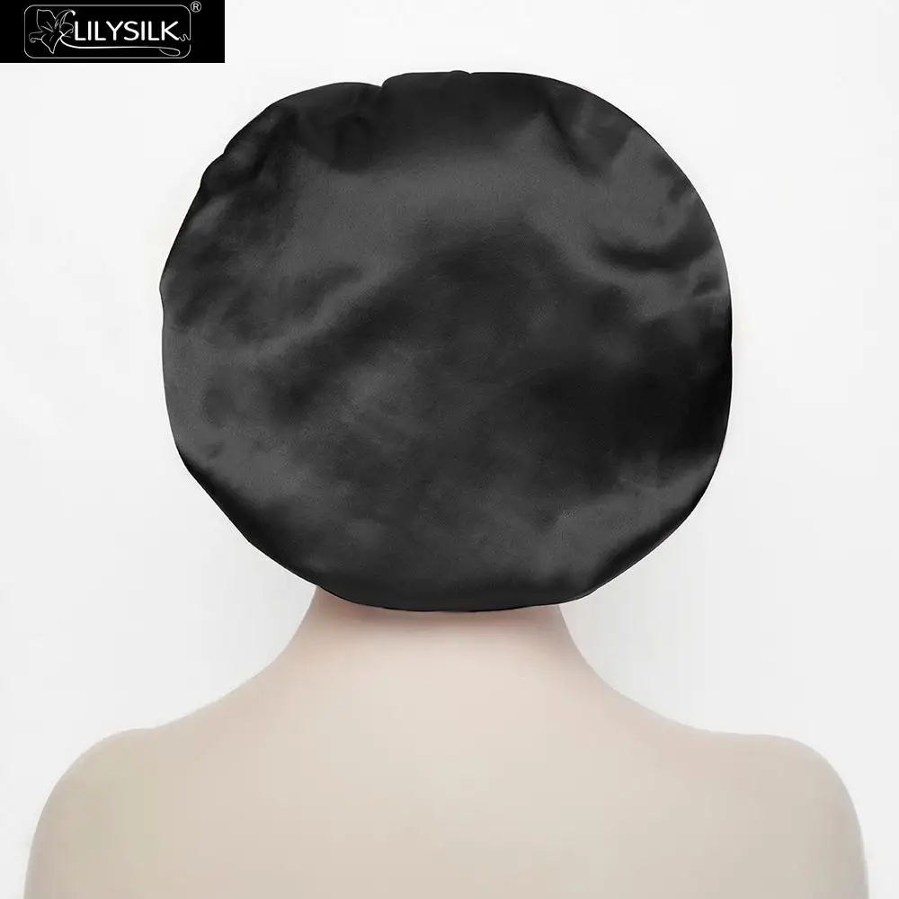 LilySilk шапка спящий шелк натуральный 19 Momme ночной головной убор для сна волосы один размер Ночной Люкс