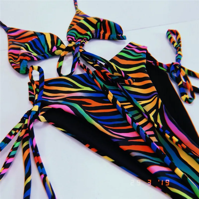 Bikinx спереди бикини с узлом высокой треугольники купальник женский сексуальный