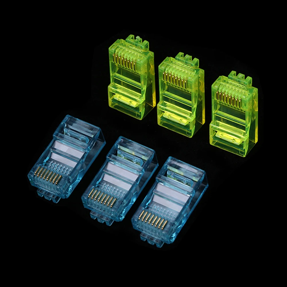 20 шт. RJ45 Ethernet кабели модуль подключения сетевой разъем с кристаллами головками