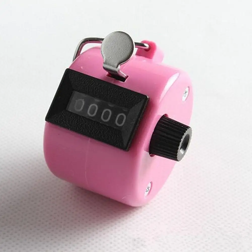 Ручной счетчик 4 цифры портативный удобный пластик + металл ручной кликер подсчет