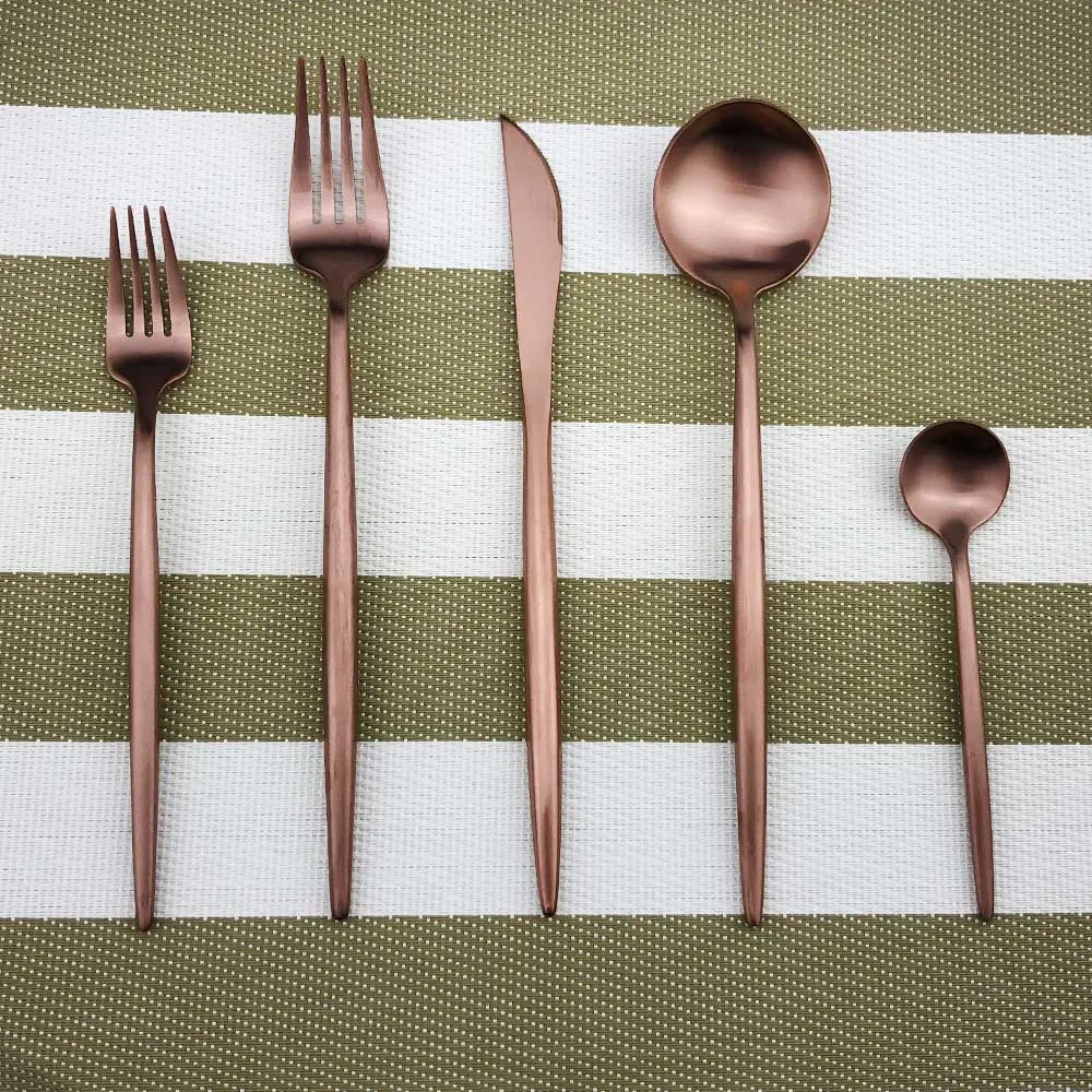 Новинка столовое серебро Изысканная матовая 18/10 нержавеющая сталь столовая